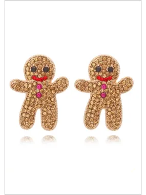 A Bite Of Delight Gingerbread Man Earrings