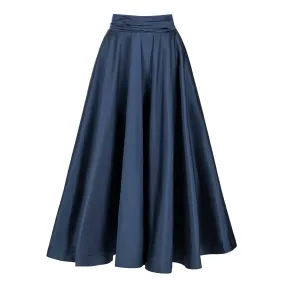 Coco Taffeta Midi Skirt - Midnight Blue